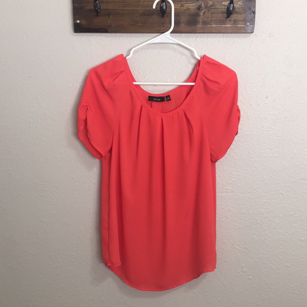 Coral blouse